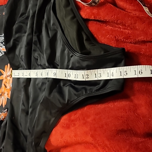 NWT PLUS SIZE TWO PIECE Flounce High Waist Tankini Flowy Beach Swim - Picture 12 of 12